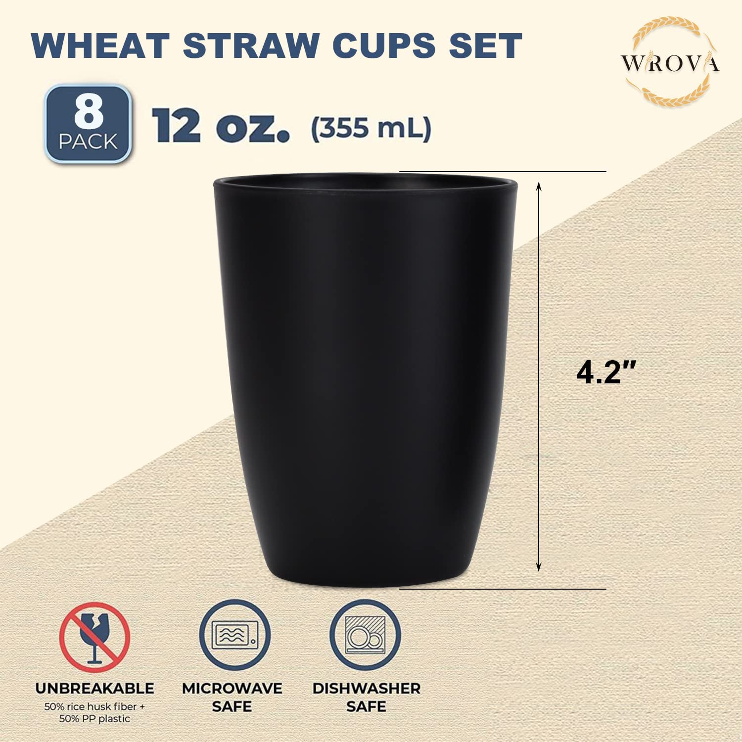 Mfacoy 4 Pack Wheat Straw Cups with Lid and Straws, 10 oz Unbreakable Kids  Cups, Reusable Drinking C…See more Mfacoy 4 Pack Wheat Straw Cups with Lid